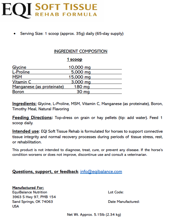 EQI Soft Tissue Rehab Formula